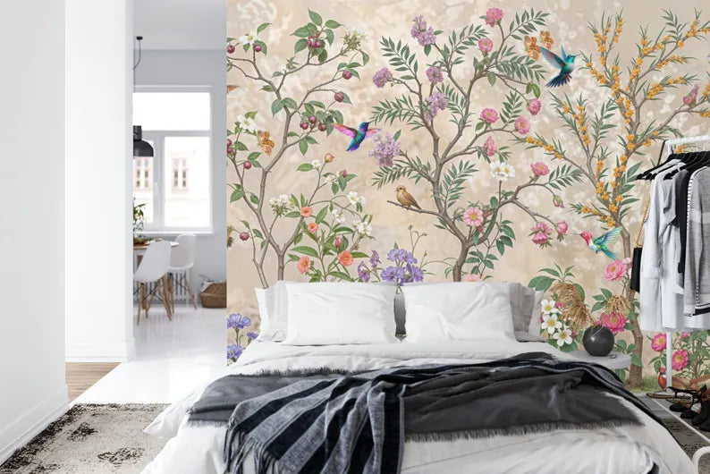 wallpaper mural close view focusing on illustration quality textures and visual depth for interior decoration wall decor wa