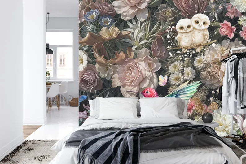 wallpaper mural close view focusing on illustration quality textures and visual depth for interior decoration wall decor wa