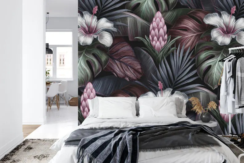 wallpaper mural close view focusing on illustration quality textures and visual depth for interior decoration wall decor wa