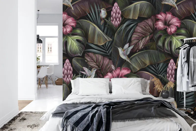 wallpaper mural close view focusing on illustration quality textures and visual depth for interior decoration wall decor wa