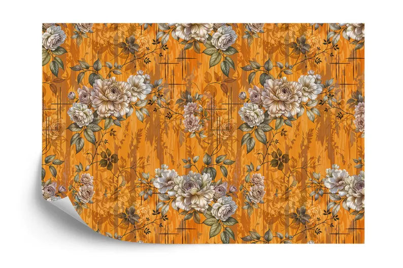 Floral Art Print Wallpaper, Vivid Room Decor