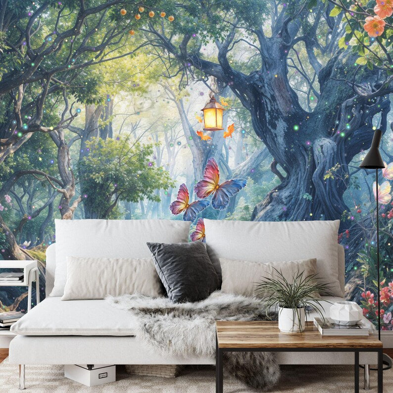 Enchanted Forest Wallpaper Mural Art Print