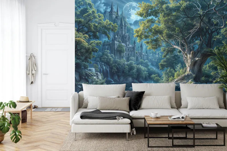 Enchanted Forest Castle Wall Decal Art Print