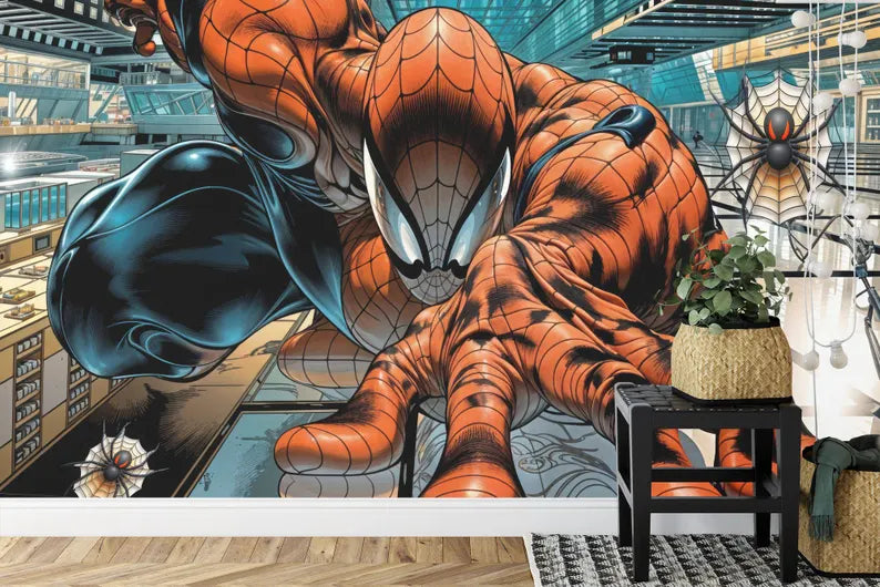 Superhero Comic Wallpaper Mural, Kids Room