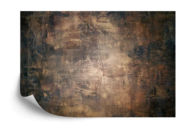 Concrete Texture Wallpaper Mural, Elegant Brown Flat Finish
