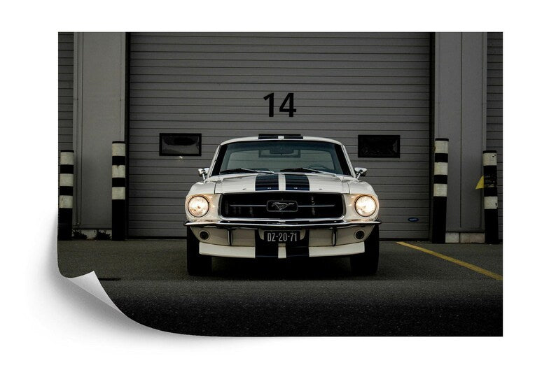Classic Car Photography Mural, Garage Decor