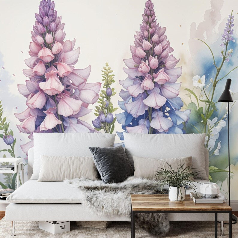 Baroque Peony Flower Mural, Rich Colors Art Print