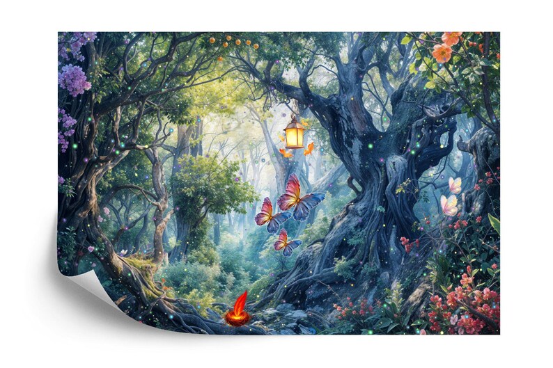 Enchanted Forest Wallpaper Mural Art Print