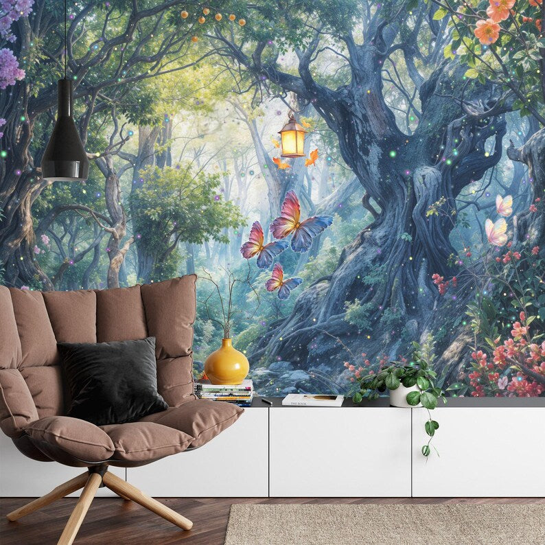 Enchanted Forest Wallpaper Mural Art Print