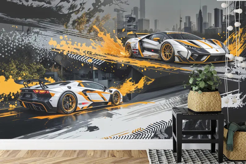 Sport Car Wall Decal, Boys Room Decor