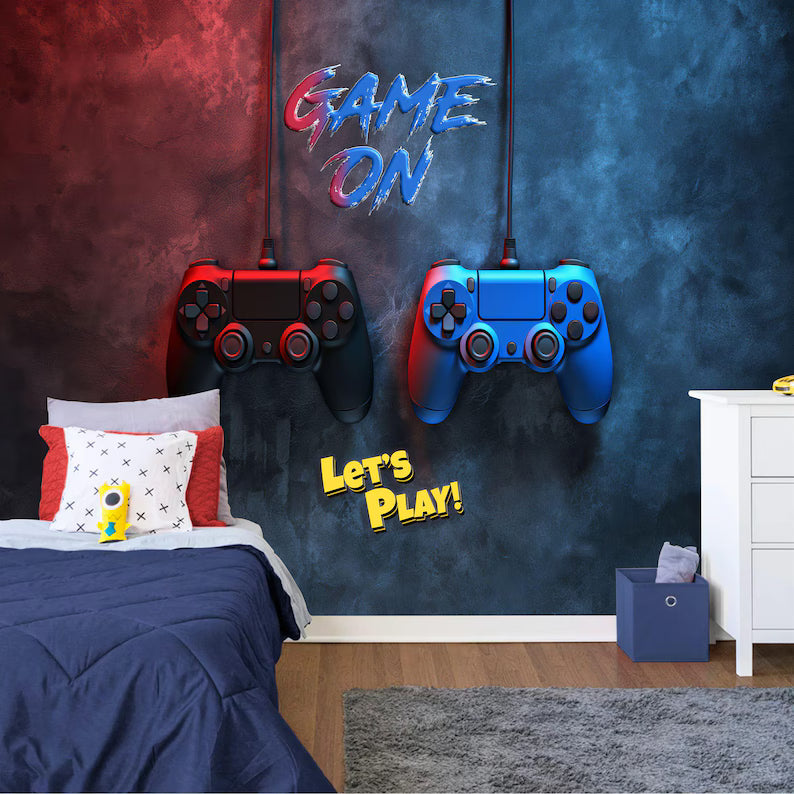 Gaming Room Wallpaper Mural, Art Print