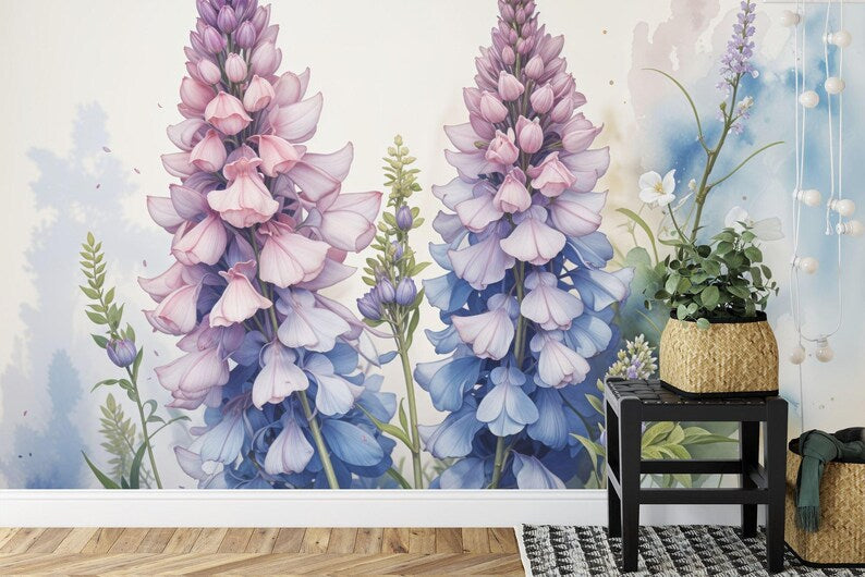 Baroque Peony Flower Mural, Rich Colors Art Print