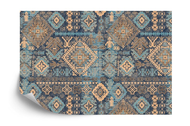 Moroccan Peel and Stick Wallpaper Mural, Ethnic Art Print