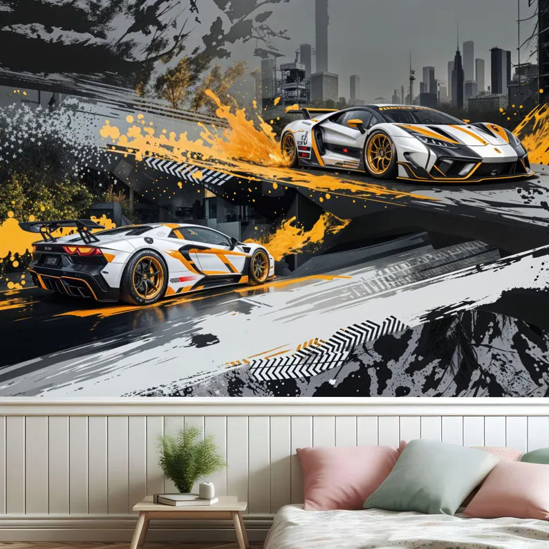 Sport Car Wall Decal, Boys Room Decor