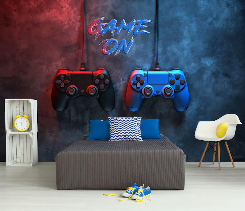 Gaming Room Wallpaper Mural, Art Print