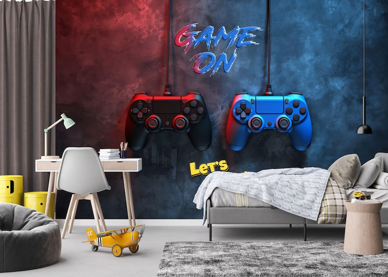 Gaming Room Wallpaper Mural, Art Print