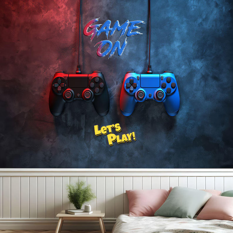 Gaming Room Wallpaper Mural, Art Print