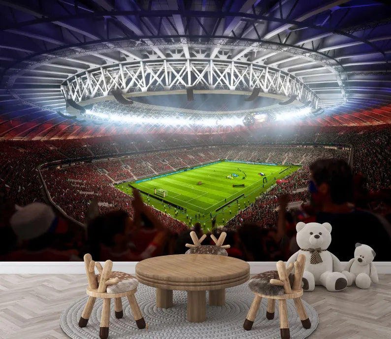 Football Stadium Wallpaper Mural Art Print