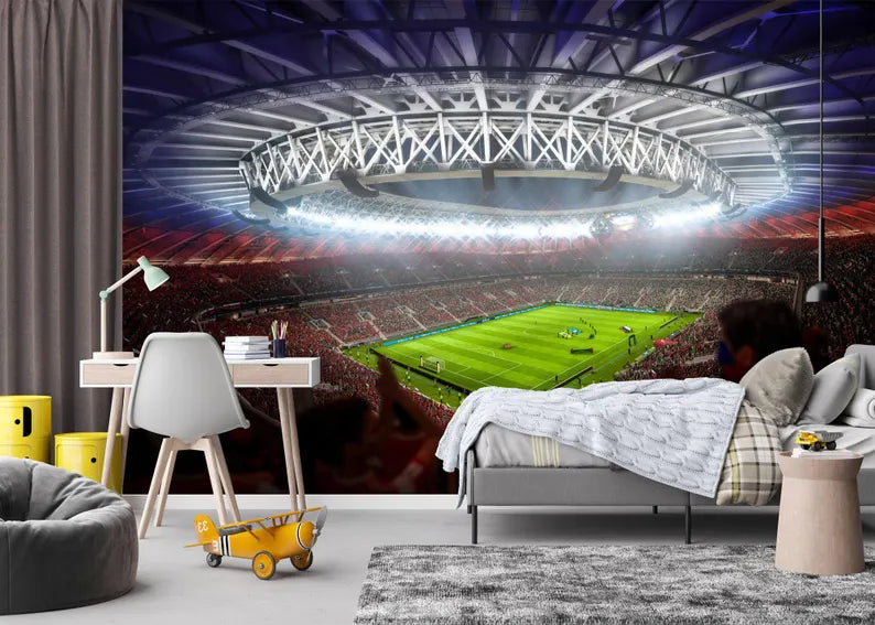 Football Stadium Wallpaper Mural Art Print
