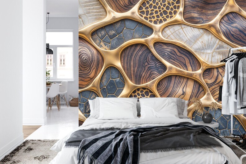 Abstract Art Deco Wallpaper Mural - Easy Install