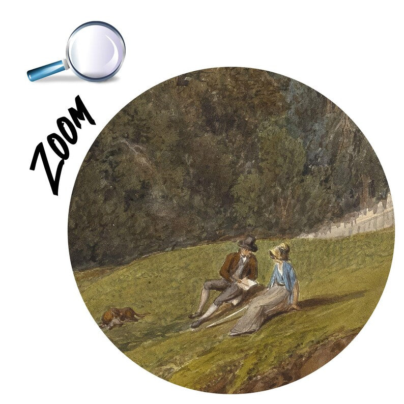 Vintage Mountain Landscape Mural, Rural Art Print