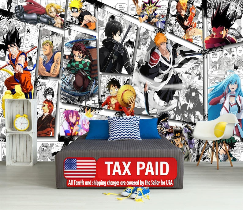 Anime Manga Collage Crossover Wallpaper: Comics