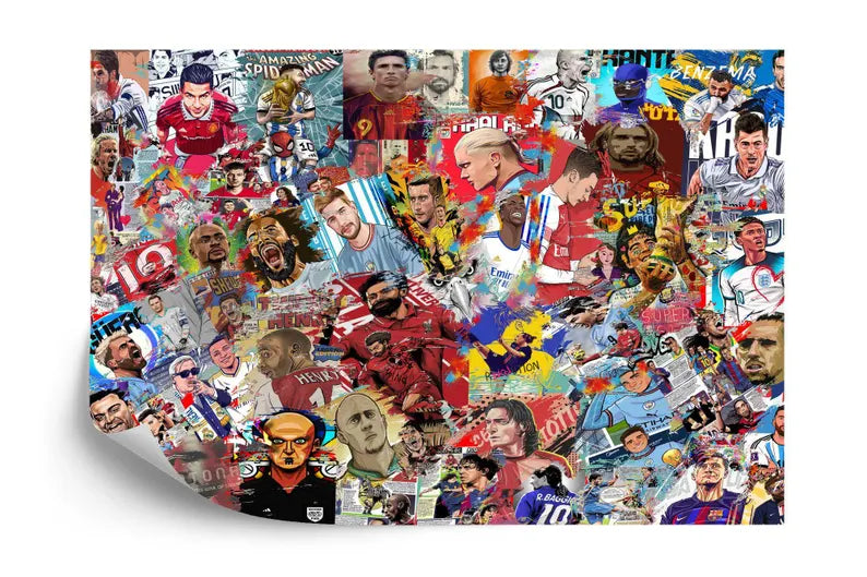 Football Soccer, Legends Wallpaper Mural, Boys Room Decor