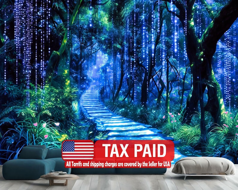 Enchanted Forest Path Wallpaper Mural Art Print