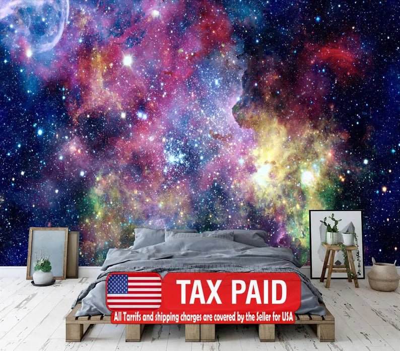 Galaxy Nebula Mural, Outer Space