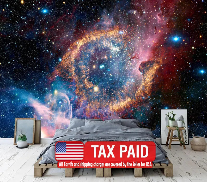 Galaxy Nebula Wall Mural Space Art Print