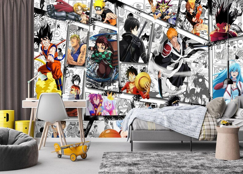 Anime Manga Collage Crossover Wallpaper: Comics