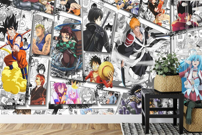 Anime Manga Collage Crossover Wallpaper: Comics