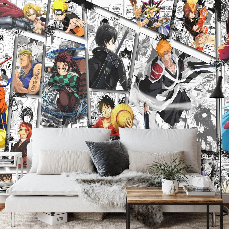 Anime Manga Collage Crossover Wallpaper: Comics