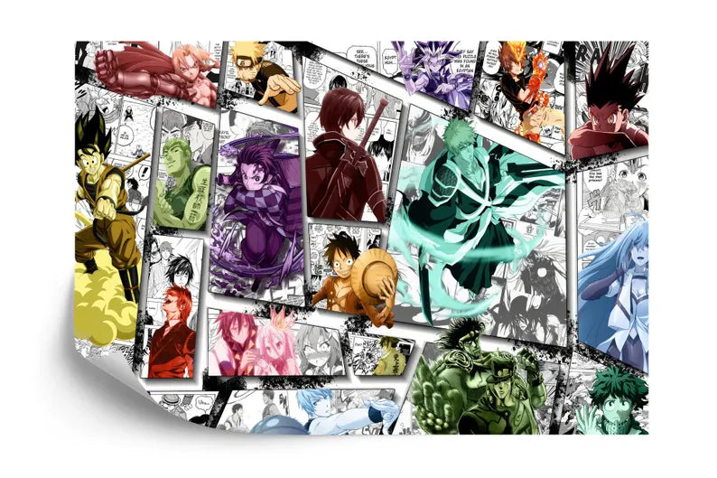 Vintage Manga Collage Wallpaper Crossover