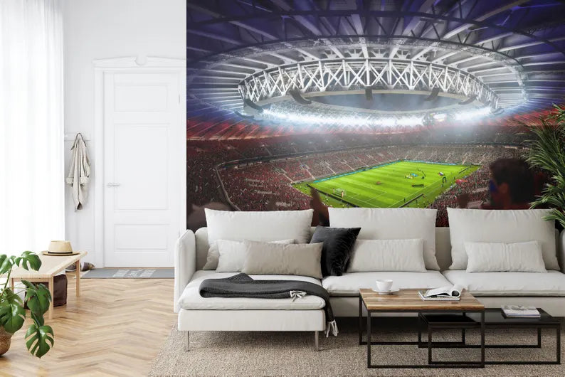 Football Stadium Wallpaper Mural Art Print