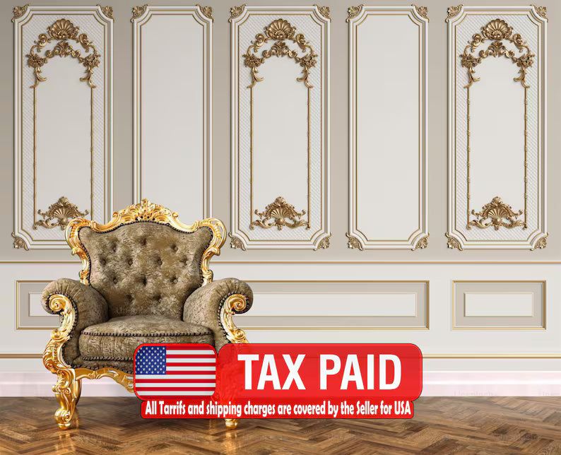 French Frame Ornament Retro Elegant Decor