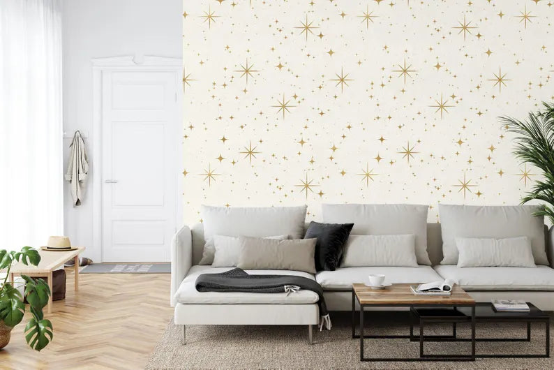 Starry Night Peel and Stick Wallpaper Mural, Elegant Sky Pattern