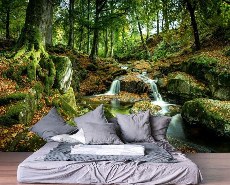 Golitha Falls River Mural, Peel and Stick Wallpaper