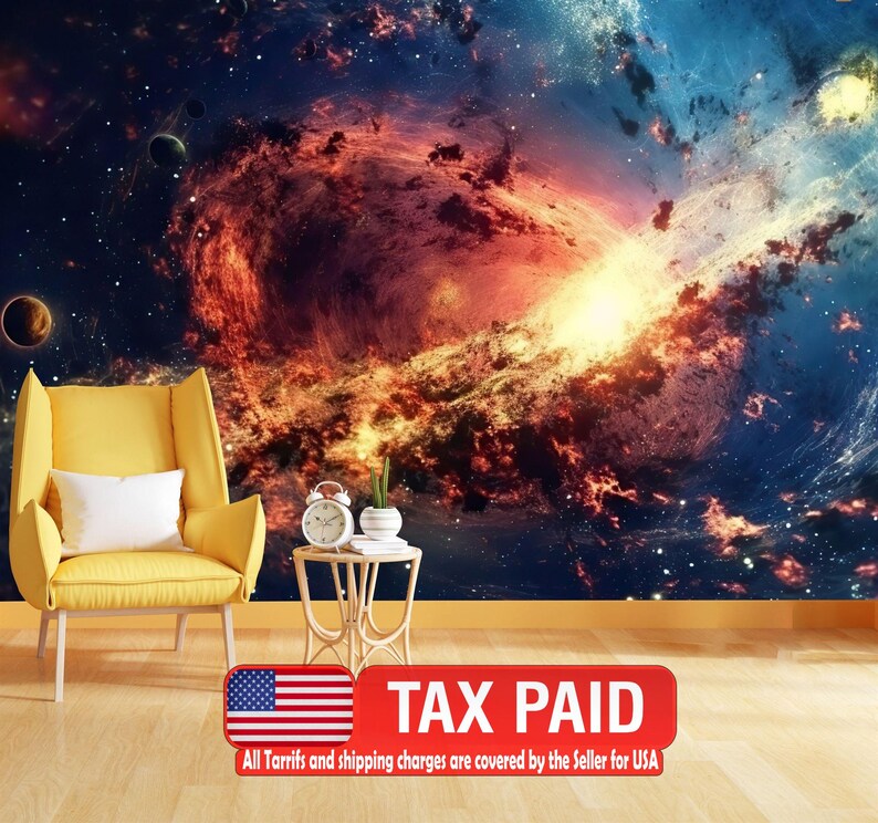 Galaxy Stars Wall Decal, Peel and Stick Outer Space