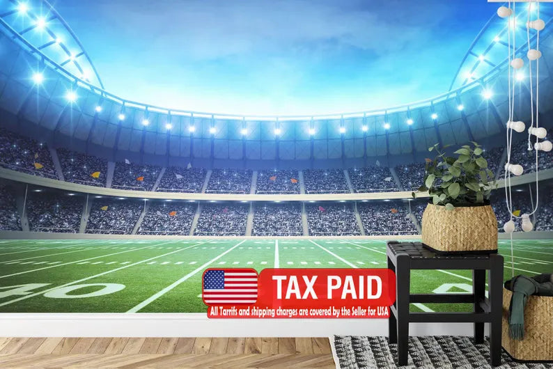 American Football Stadium Wallpaper Mural Gift