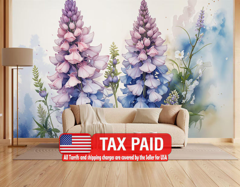 Baroque Peony Flower Mural, Rich Colors Art Print