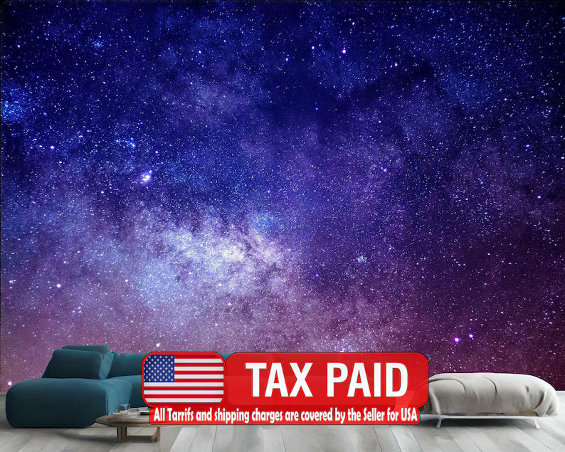 Galaxy Stars Space Mural Gift , Art Print