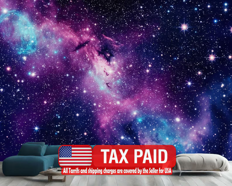 Galaxy Stars Peel and Stick Wall Mural Astronomy