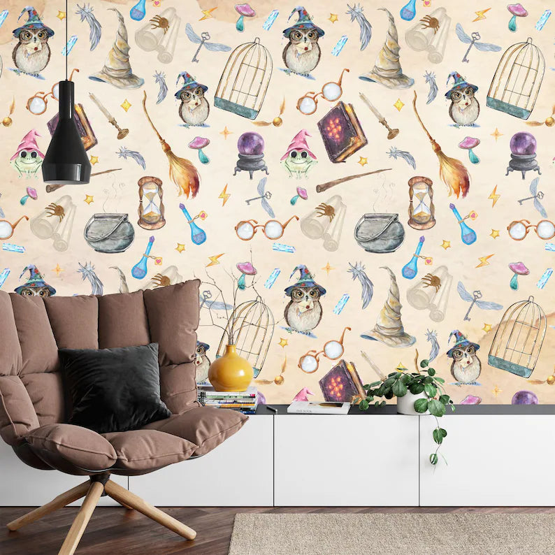 Magic Wizard Wallpaper Mural: Peel and Stick