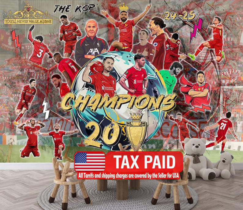 Liverpool Stars Champions Mural Art Print