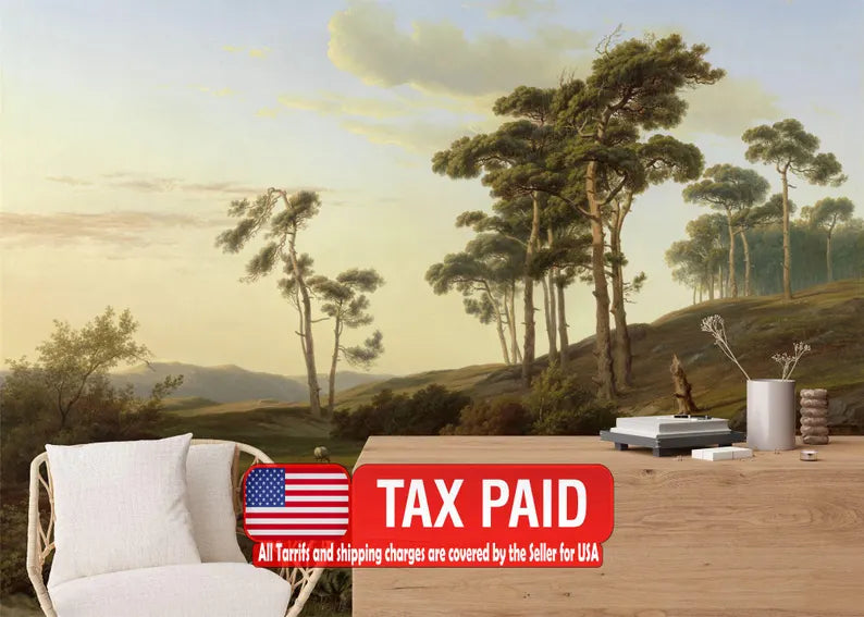 Classic Landscape Painting Mural