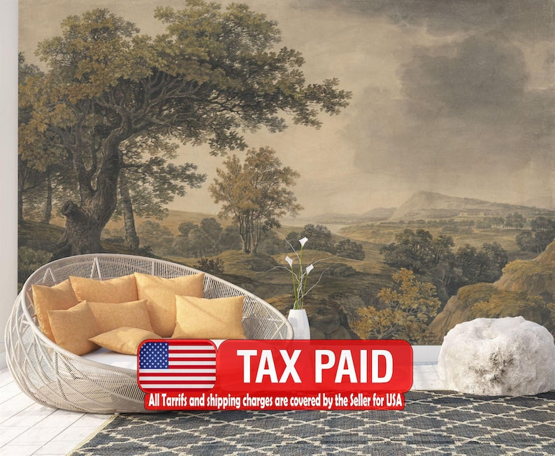 Vintage Landscape Wallpaper Mural Gift