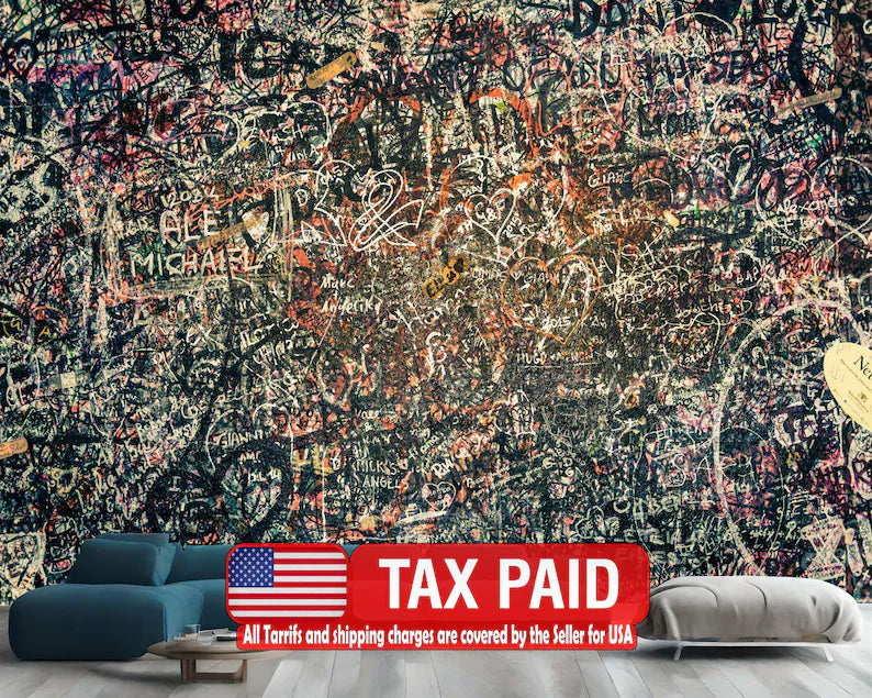 Verona, Italy, Graffiti Wall Mural, Juliet's House Lovers Messages