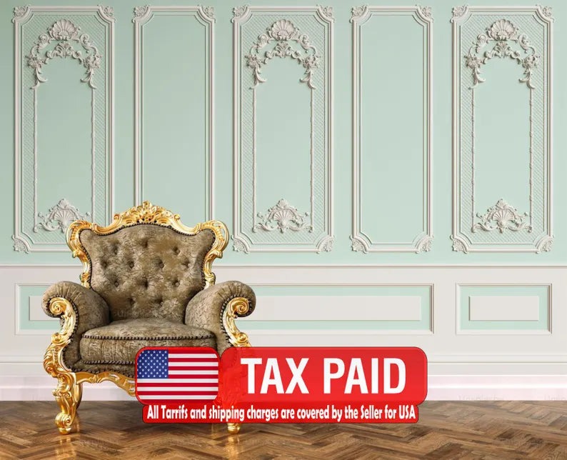 French Frame Ornament Retro Elegant Decor