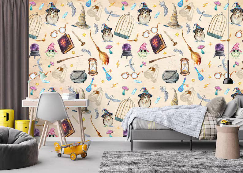 Magic Wizard Wallpaper Mural: Peel and Stick